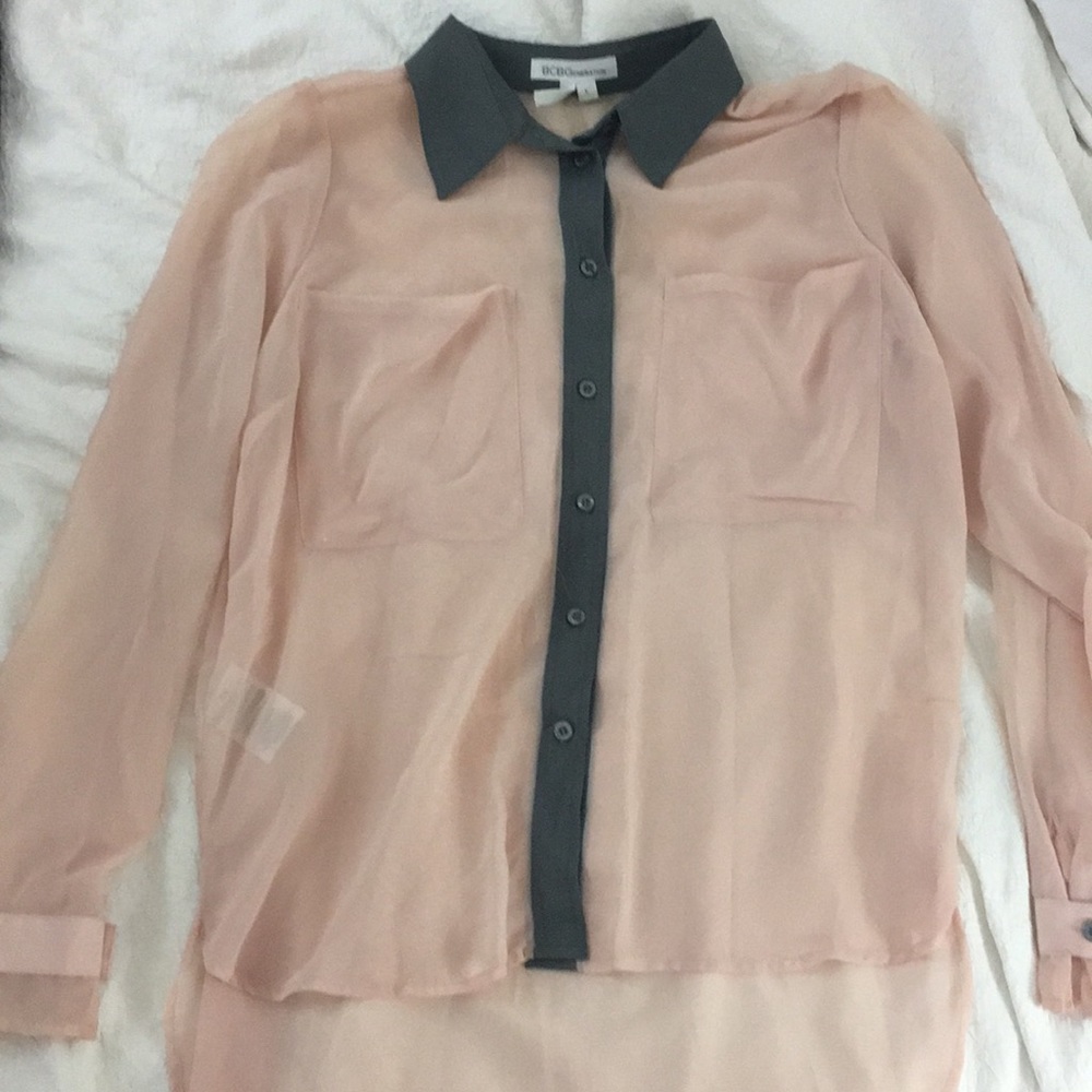 BCBGeneration top! Pink sheer top